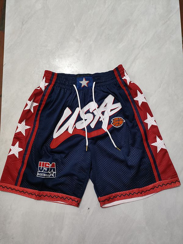 2025 Men NBA USA Shorts Blue style 1